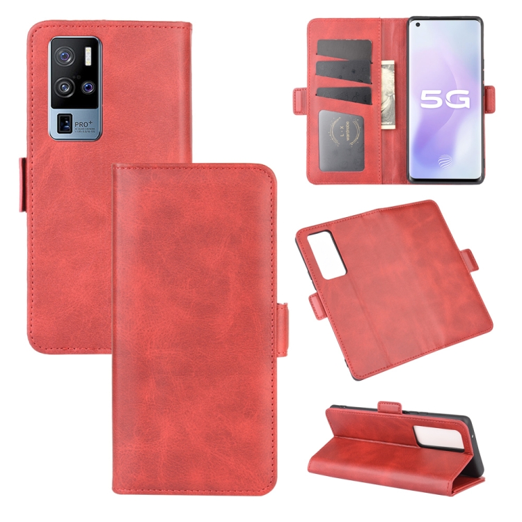 

For Vivo X50 Pro+ Dual-side Magnetic Buckle Horizontal Flip Leather Case with Holder & Card Slots & Wallet(Red)