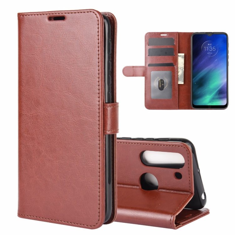 

For Motorola One Fusion R64 Texture Single Horizontal Flip Protective Case with Holder & Card Slots & Wallet& Photo Frame(Brown)