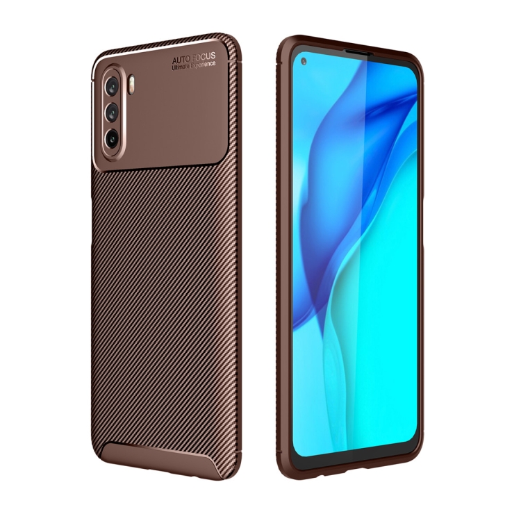 

For Huawei Maimang 9 Carbon Fiber Texture Shockproof TPU Case(Brown)