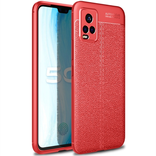 

For Vivo S7 Litchi Texture TPU Shockproof Case(Red)