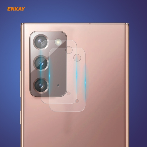 

For Samsung Galaxy Note20 2 PCS Hat-Prince ENKAY 0.2mm 9H 2.15D Round Edge Rear Camera Lens Tempered Glass Film Protector