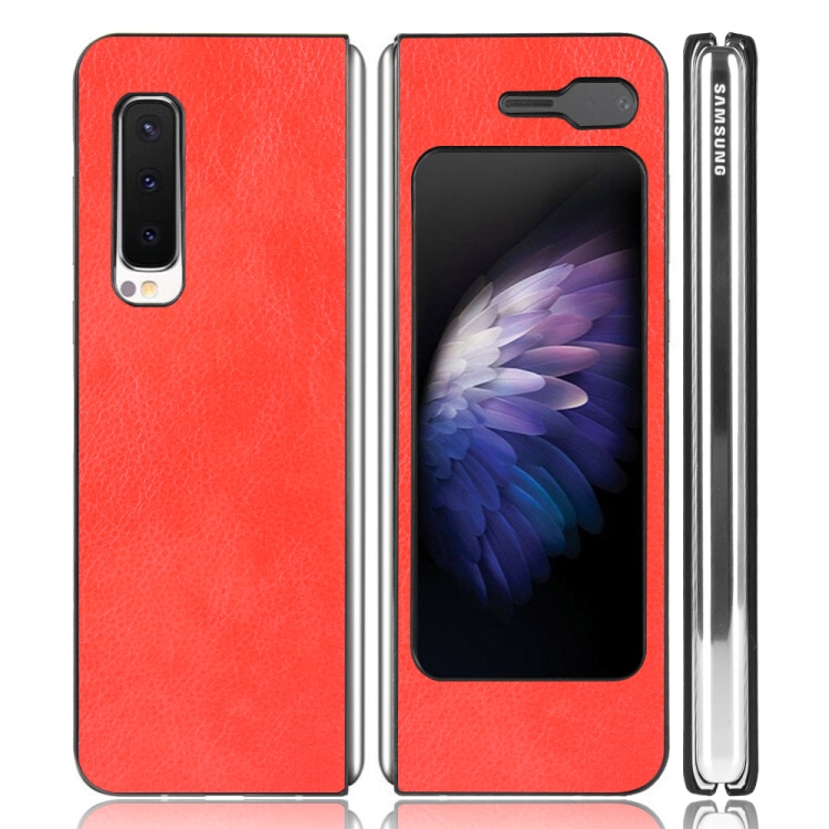

For Galaxy Fold 4G / Fold 5G / W20 5G Shockproof Litchi Texture PC + PU Case(Red)