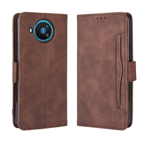 

For Nokia 8.3 5G Wallet Style Skin Feel Calf Pattern Leather Case ，with Separate Card Slot(Brown)