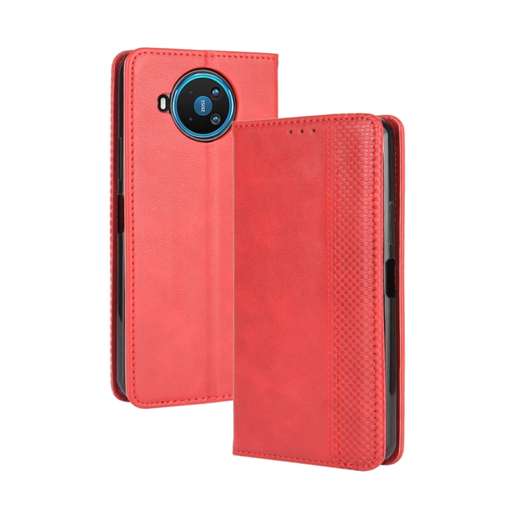 For Nokia 8.3 5G Magnetic Buckle Retro Crazy Horse Texture Horizontal Flip Leather Case , with Holder & Card Slots & Photo Frame(Red)
For Nokia 8.3 5G Magnetic Buckle Retro Crazy Horse Texture Horizontal Flip Leather Case , with Holder & Card Slots & Photo Frame(Red)