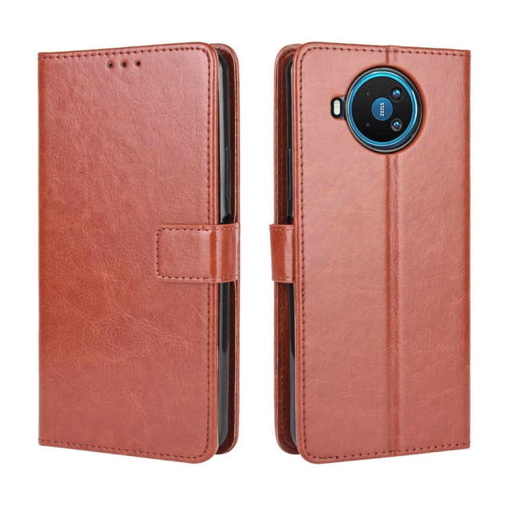 

For Nokia 8.3 5G Retro Crazy Horse Texture Horizontal Flip Leather Case , with Holder & Card Slots & Photo Frame(Brown)