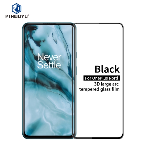 

For Oneplus Nord PINWUYO 9H 3D Curved Full Screen Explosion-proof Tempered Glass Film(Black)