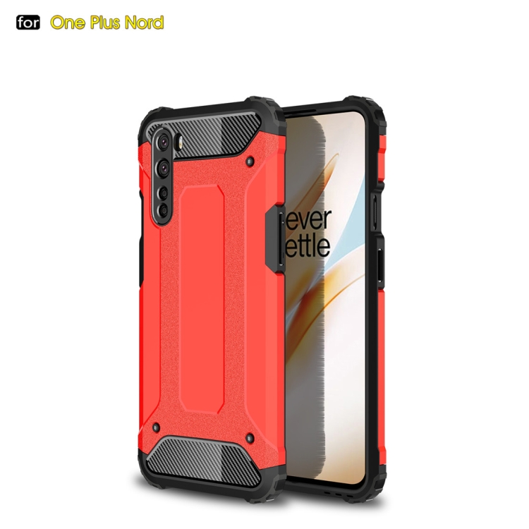 

For OnePlus Nord Magic Armor TPU + PC Combination Case(Red)