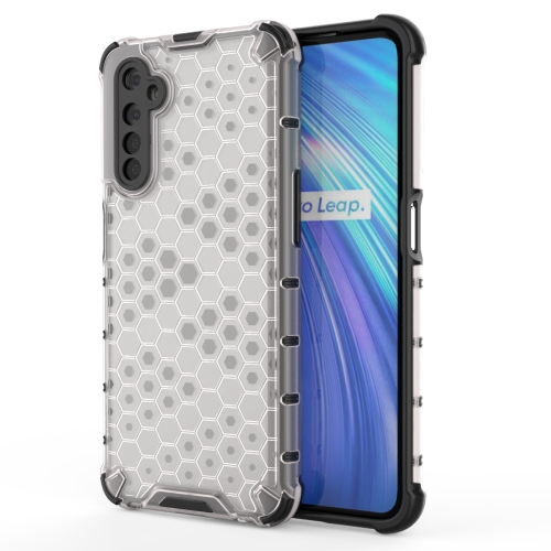 

For OPPO Realme 6 Shockproof Honeycomb PC + TPU Case(White)