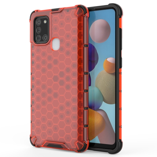 

For Samsung Galaxy A21S Shockproof Honeycomb PC + TPU Case(Red)