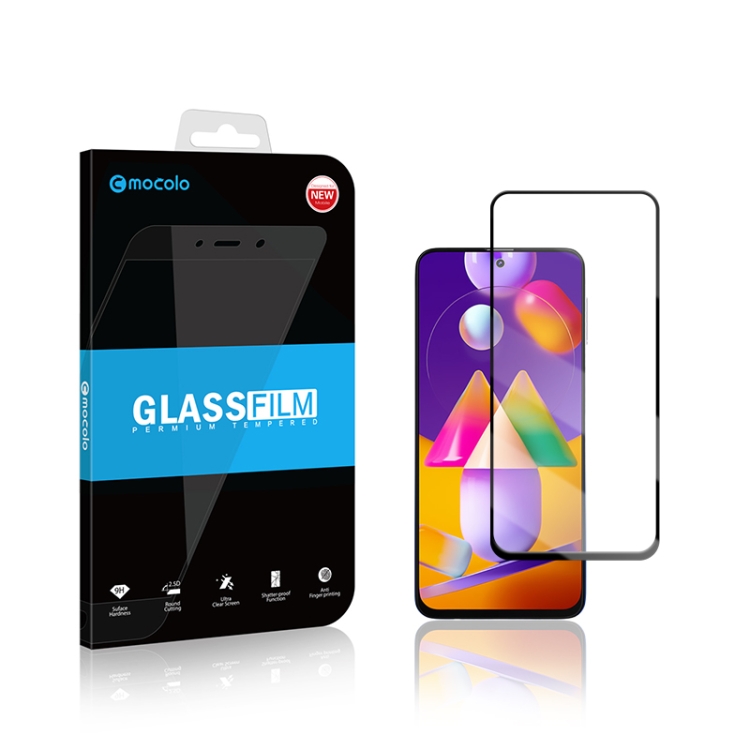 

For Samsung Galaxy M31S mocolo 0.33mm 9H 2.5D Full Glue Tempered Glass Film