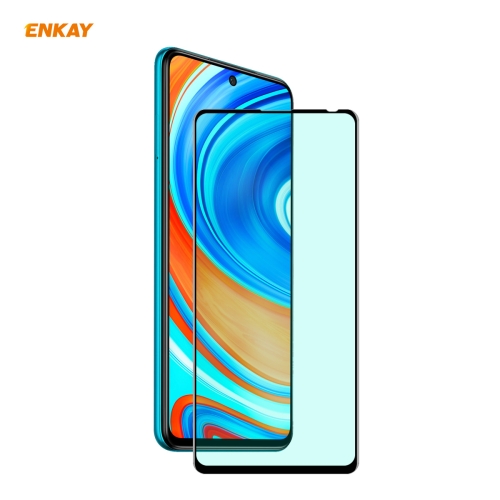 

For Redmi Note 9S/Note 9 Pro (Max) ENKAY Hat-Prince 0.26mm 9H 6D Curved Full Screen Eye Protection Green Film Tempered Glass Protector