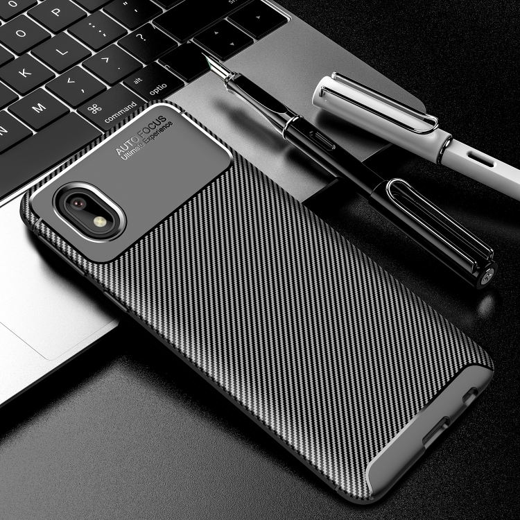 

For Samsung Galaxy A01 Core Carbon Fiber Texture Shockproof TPU Case(Black)