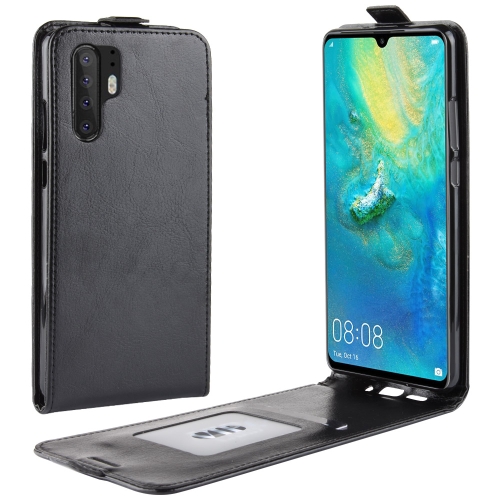 

For Huawei P30 Pro R64 Texture Single Vertical Flip Leather Protective Case with Card Slots & Photo Frame(Black)