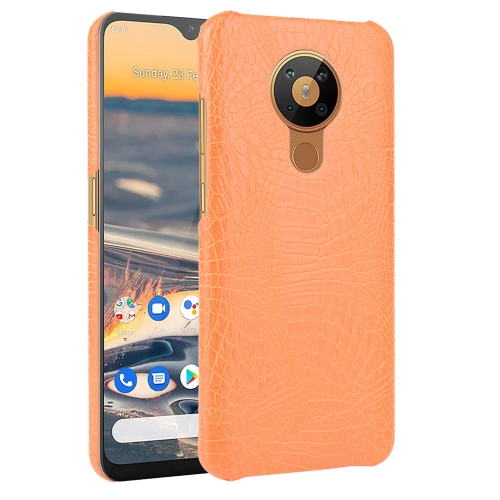 

For Nokia 5.3 Shockproof Crocodile Texture PC + PU Case(Orange)
