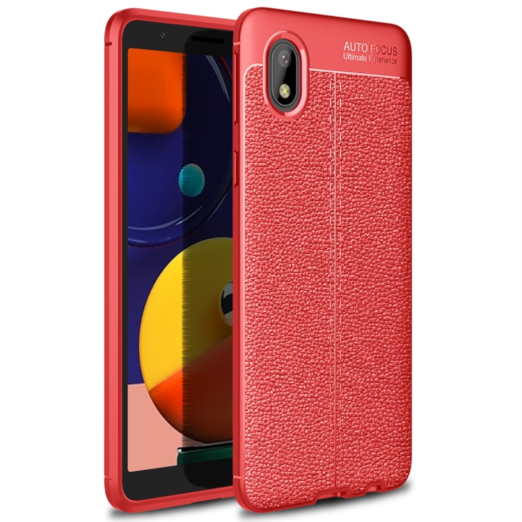 

For Samsung Galaxy A01 Core/M01Core Litchi Texture TPU Shockproof Case(Red)