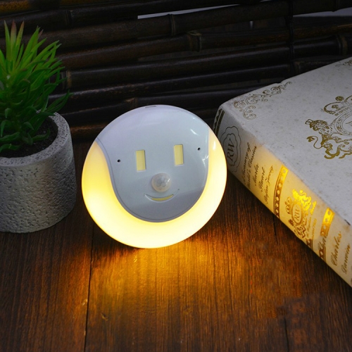 

USB Charging Light & Human Body Sensing Control Smile Magnetic Night Light(Warm white light)
