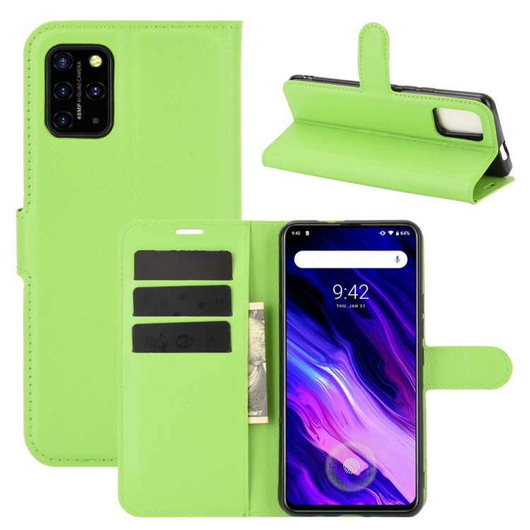 

For Umidigi S5 Pro Litchi Texture Horizontal Flip Protective Case with Holder & Card Slots & Wallet(Green)
