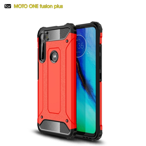 

For Motorola One Fusion+ Magic Armor TPU + PC Combination Case(Red)