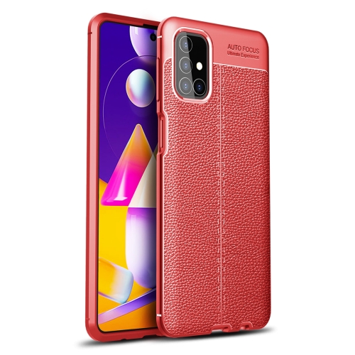 

For Samsung Galaxy M31s Litchi Texture TPU Shockproof Case(Red)