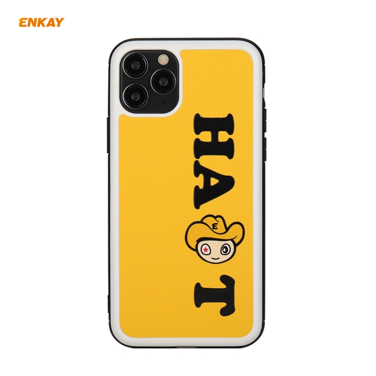 

For iPhone 11 Pro Max Hat-Prince ENKAY ENK-PC048 Cartoon Series PU Leather + PC Hard Slim Case Shockproof Cover(Yellow)