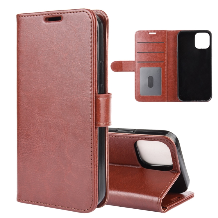 

For iPhone 12 mini R64 Texture Single Horizontal Flip Protective Case with Holder & Card Slots & Wallet & Photo Frame(Brown)