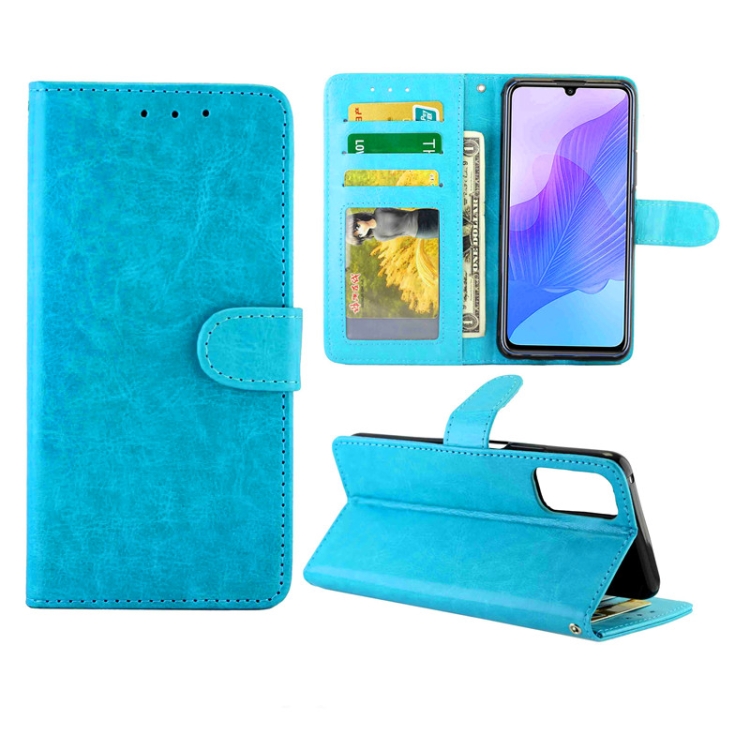 

For Huawei Enjoy20 Pro/Honor30 Lite Crazy Horse Texture Leather Horizontal Flip Protective Case with Holder & Card Slots & Wallet & Photo Frame(baby Blue)