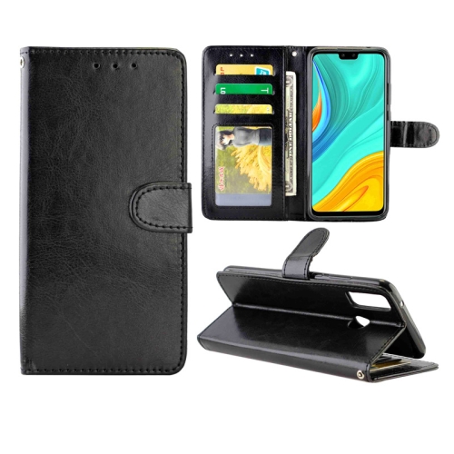 

For Huawei Y8S Crazy Horse Texture Leather Horizontal Flip Protective Case with Holder & Card Slots & Wallet & Photo Frame(Black)