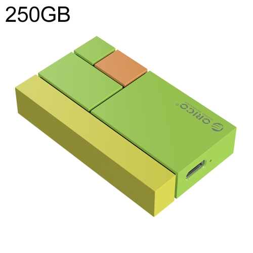 

ORICO CN300 Chroma Series Portable M.2 NGFF SATA SSD, Capacity:250GB(Green)