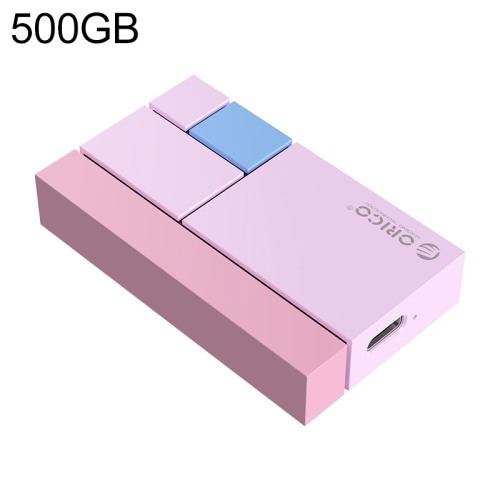 

ORICO CN300 Chroma Series Portable M.2 NGFF SATA SSD, Capacity:500GB(Pink)