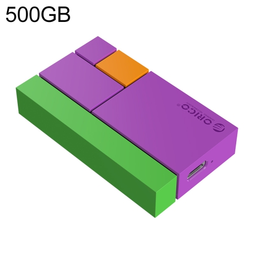 

ORICO CN300 Chroma Series Portable M.2 NGFF SATA SSD, Capacity:500GB(Purple)