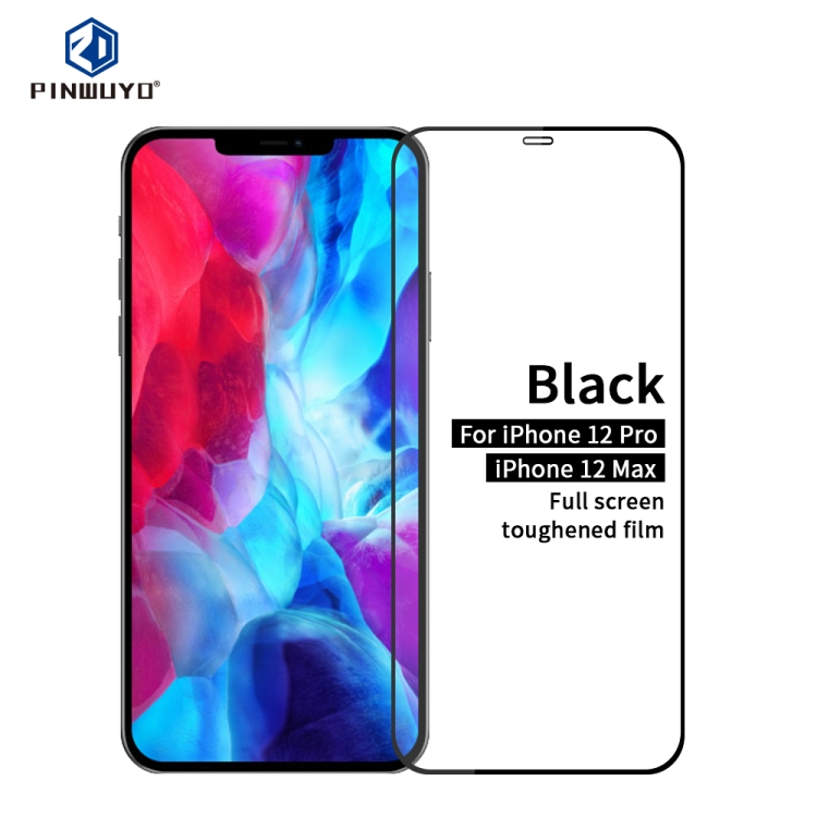 

For iPhone 12 / 12 Pro PINWUYO 9H 2.5D Full Screen Tempered Glass Film(Black)