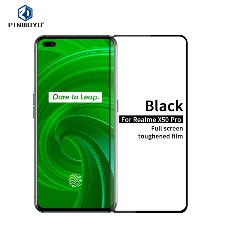 

For OPPO Realme X50 Pro PINWUYO 9H 2.5D Full Screen Tempered Glass Film(Black)