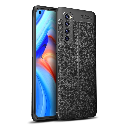 

For OPPO Reno4 Pro 4G Litchi Texture TPU Shockproof Case(Black)