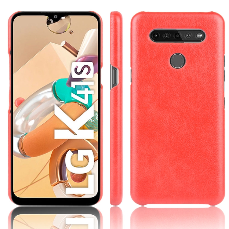 

For LG K41S Shockproof Litchi Texture PC + PU Case(Red)
