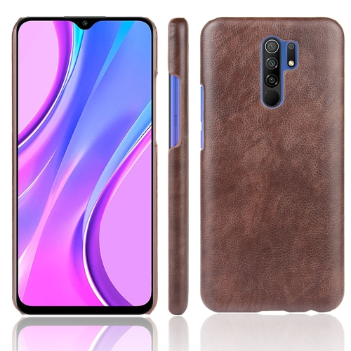 

For Xiaomi Redmi 9 Shockproof Litchi Texture PC + PU Case(Brown)