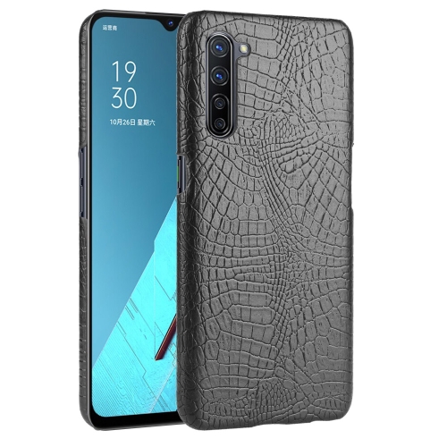 

For OPPO K7 5G Shockproof Crocodile Texture PC + PU Case(Black)