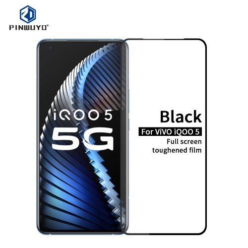 

For Vivo iQOO5 PINWUYO 9H 2.5D Full Screen Tempered Glass Film(Black)