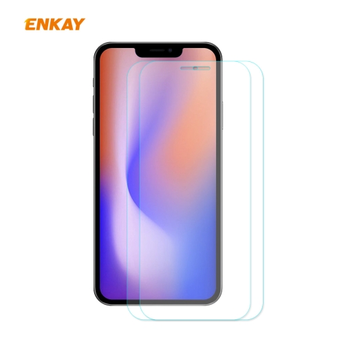 

For iPhone 12 Pro Max 2 PCS ENKAY Hat-Prince 0.26mm 9H 2.5D Curved Edge Explosion-proof Tempered Glass Film