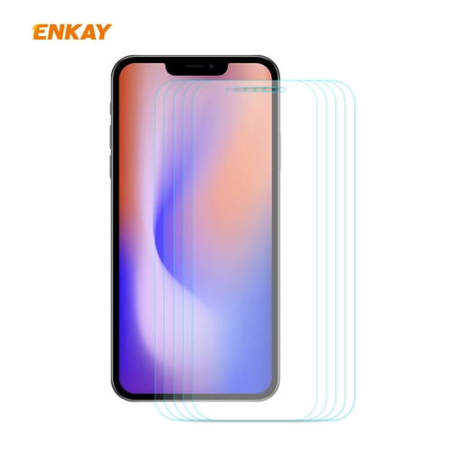 

For iPhone 12 mini 5 PCS ENKAY Hat-Prince 0.26mm 9H 2.5D Curved Edge Explosion-proof Tempered Glass Film