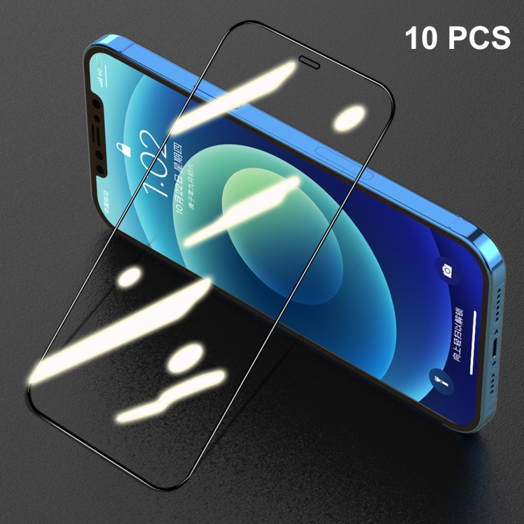 

For iPhone 12 Pro Max 10 PCS ENKAY Hat-Prince Full Glue 0.26mm 9H 2.5D Tempered Glass Full Coverage Film
