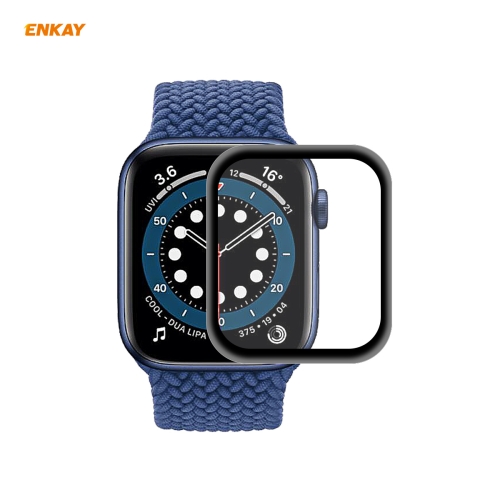 

For Apple Watch 6/5/4/SE 40mm ENKAY Hat-Prince 0.2mm 9H Surface Hardness 3D Explosion-proof Aluminum Alloy Edge Full Screen Tempered Glass Screen Film