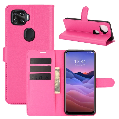 

For ZTE A1 ZTG01 (Japanese version) Litchi Texture Horizontal Flip Protective Case with Holder & Card Slots & Wallet(Rose red)