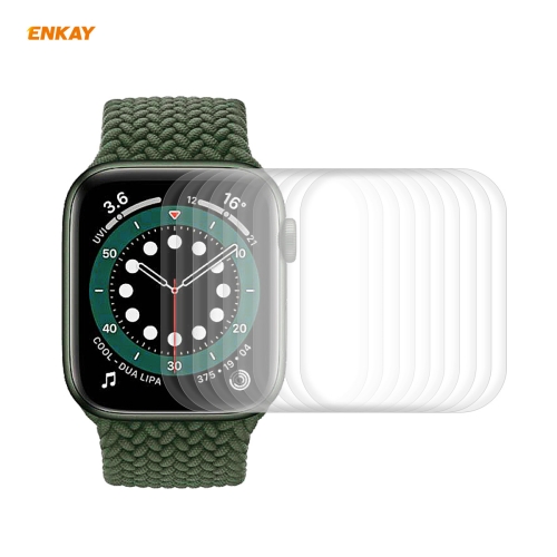 

10 PCS For Apple Watch Series 6/5/4/SE 44mm ENKAY Hat-Prince 3D Full Screen PET Curved Hot Bending HD Screen Protector Film(Transparent)