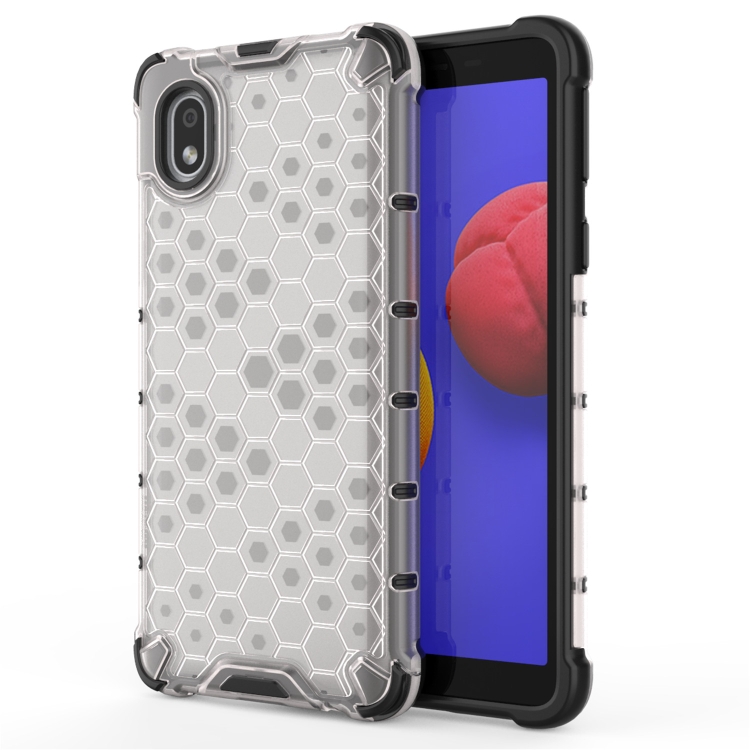 

For Samsung Galaxy A01 Core Shockproof Honeycomb PC + TPU Case(White)