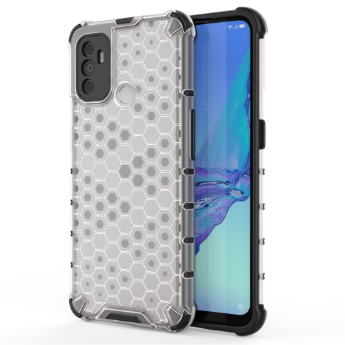 

For OPPO A53 2020 Shockproof Honeycomb PC + TPU Case(White)