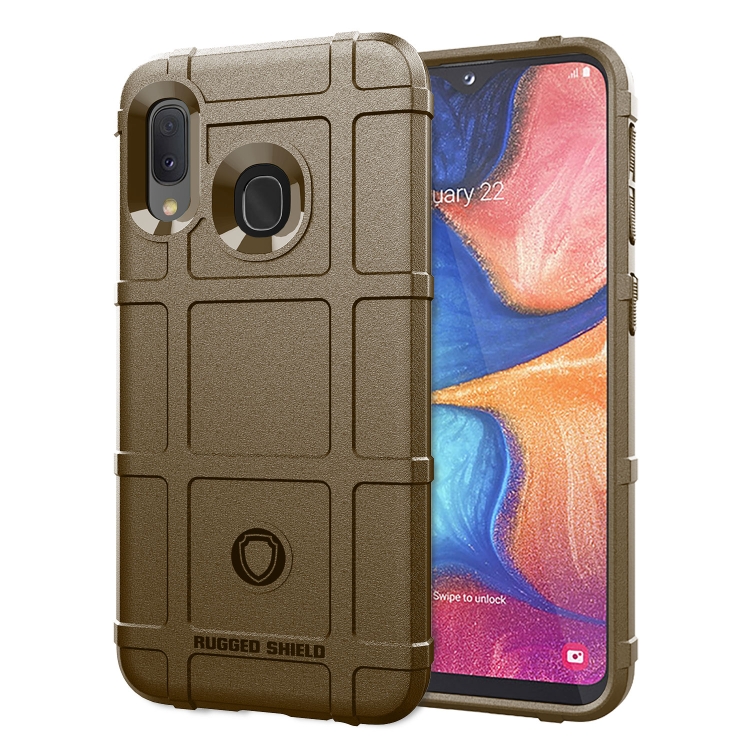 

For Samsung Galaxy A20e Full Coverage Shockproof TPU Case(Brown)