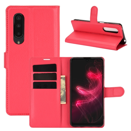 

For AQUOS Sharp EP3 Litchi Texture Horizontal Flip Protective Case with Holder & Card Slots & Wallet(Red)