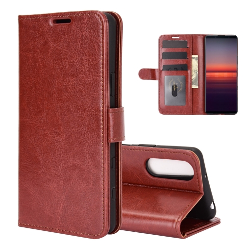 

For Sony Xperia 5 II R64 Texture Single Horizontal Flip Protective Case with Holder & Card Slots & Wallet& Photo Frame(Brown)