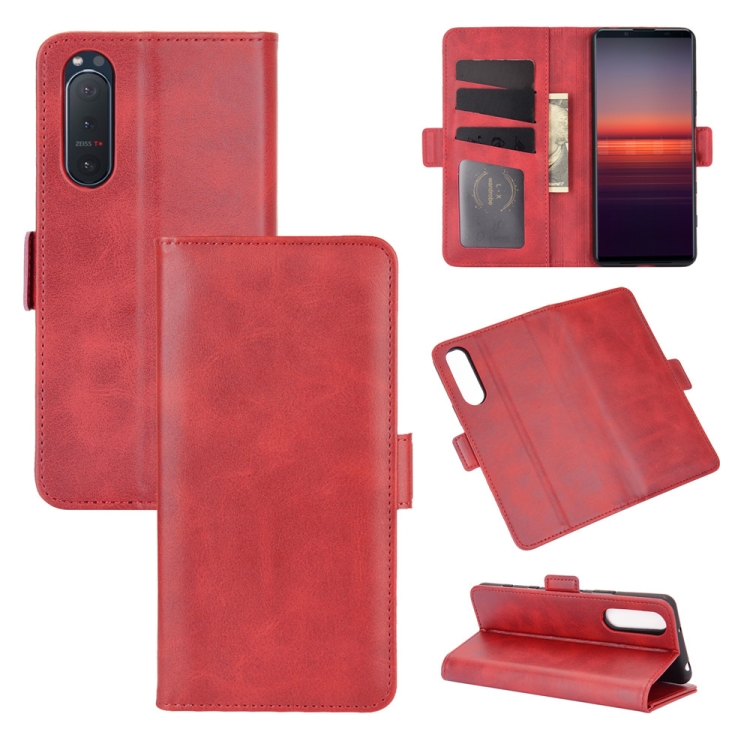 

For Sony Xperia 5 II Dual-side Magnetic Buckle Horizontal Flip Leather Case with Holder & Card Slots & Wallet(Red)