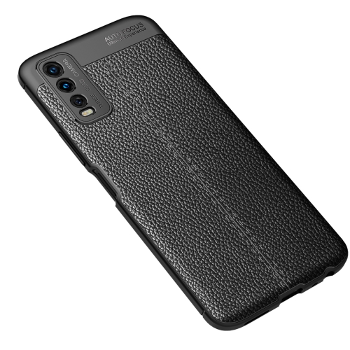 

For VIVO Y20 Litchi Texture TPU Shockproof Case(Black)